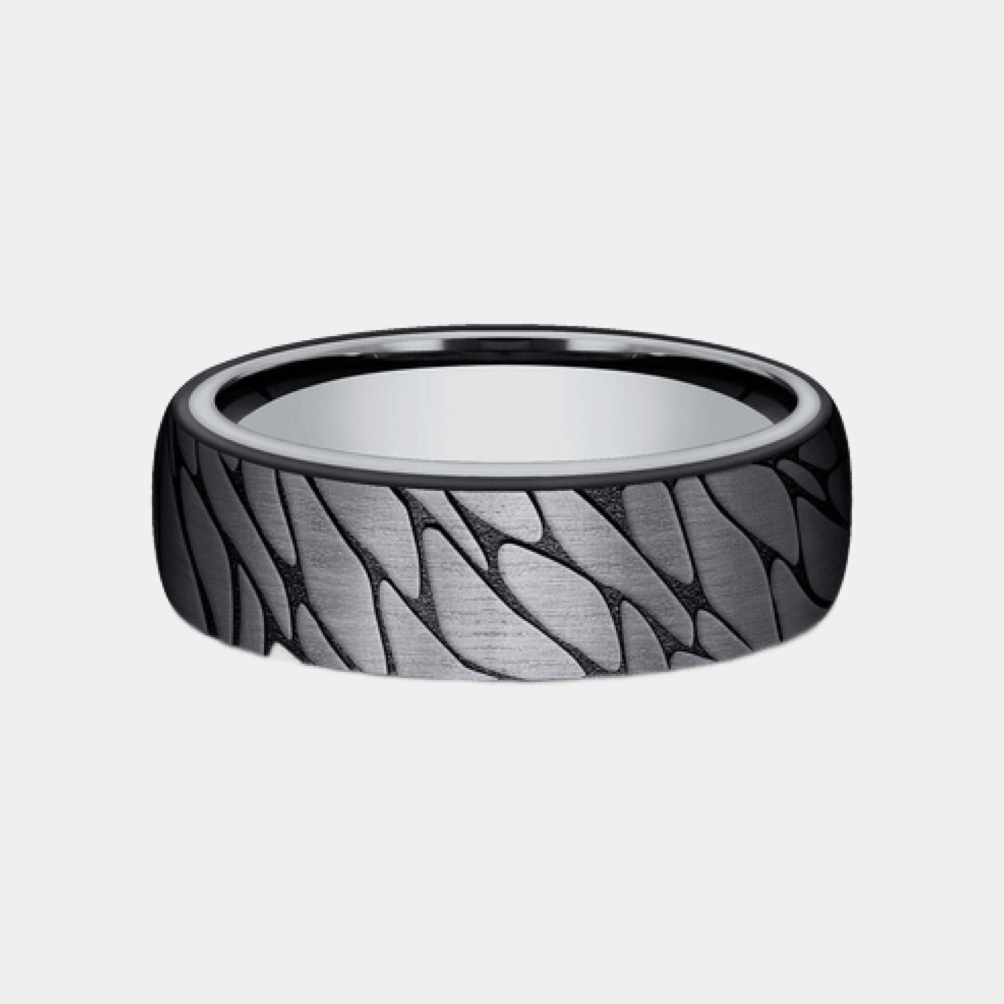 Men's Wedding Band | The Goodman | Tantalum Grey with Black Titanium | Elysium